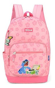 Mochila Costas Juvenil Original Stitch C/ Chaveiro