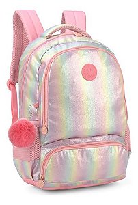 Mochila De Costas Juvenil Original Barbie Com Brilho