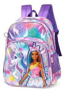 Mochila Costas Infantil Original Barbie Princesa Unicórnio
