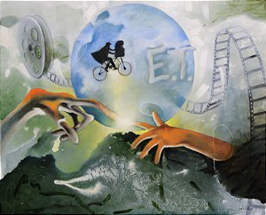 E.T. - Obra com Tema Cinema - Arte Contemporânea por Sueli Dabus - 80cm x 100cm