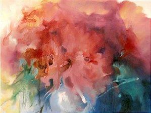 E Vem Chegando a Primavera... - Obra com Tema Abstrato - Abstracionismo por Sueli Dabus - 60cm x 80cm