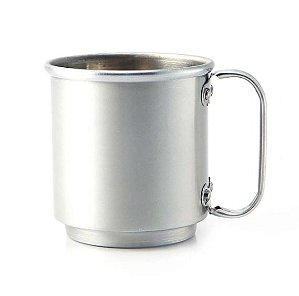 Caneca de chopp em alumínio escovada