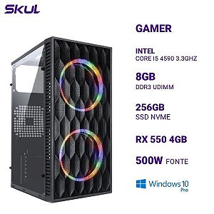 Computador 5000 Core I5 4590 3.3Ghz Mem 8Gb Ddr3 Ssd 256Gb Nvme Rx 550 4Gb Fonte 500W Windows 10 Pro
