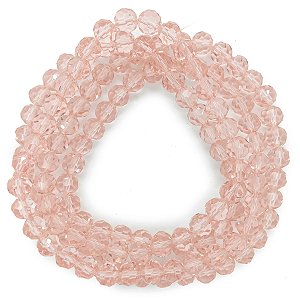 Guia Cristal De Vidro 8MM Rosa Claro