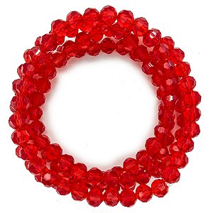 Guia Cristal De Vidro 8MM Vermelho