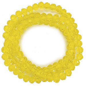 Guia Cristal De Vidro 8MM Amarelo