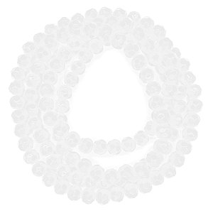 Guia Cristal De Vidro 8MM Branco
