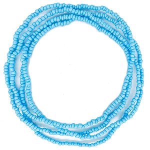 Guia Missanga Azul Miçanga Leitosa (60CM)