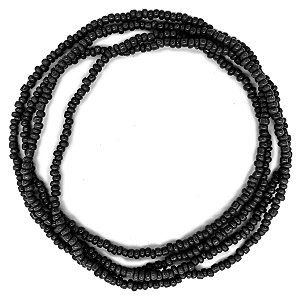 Guia Missanga Preto Miçanga Leitosa (60CM)