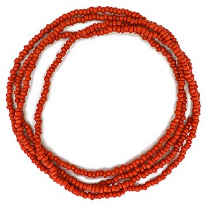 Guia Missanga Vermelho Miçanga Leitosa (60CM)