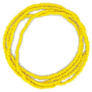 Guia Missanga Amarelo Miçanga Leitosa (60CM)