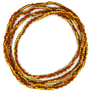 Guia Missanguinha P/ Proteção Miçanga Leitosa Vermelho/Amarelo