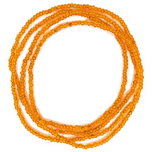 Guia Missanguinha P/ Proteção Miçanga Transparente Laranja
