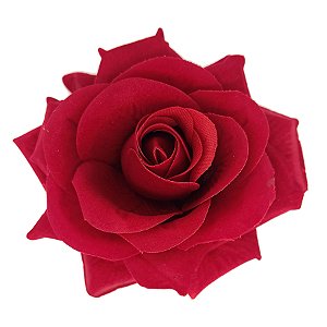 Presilha Rosa Vermelha Flor De Cabelo Para Pombagira Cigana