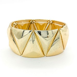 Pulseira Geometrica Pirâmides Triangulo Dourado