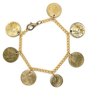 Pulseira Cigana Com Moedas Para Prosperidade