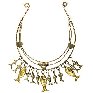 Conjunto Premium Jogo De Ibo Oxum Dourado Idé Para Pescoço