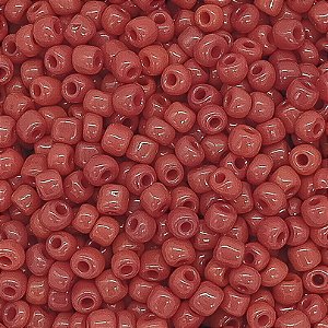 Pacote 500G Conta De Missanga Leitosa Vermelho