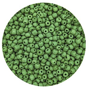 Pacote 500G Conta De Missanga Leitosa Verde