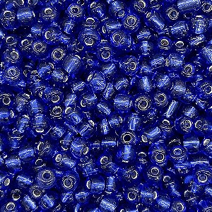 Pacote 500G Conta De Missanga Transparente Azul Marinho