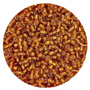Pacote 500G Conta De Missanga Transparente Laranja