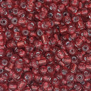 Pacote 500G Conta De Missanga Transparente Vermelho