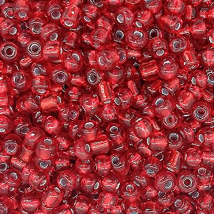 Miçanga Pacote 500g Conta de Missanga Cristalizada Vermelho