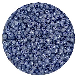 Miçanga Pacote 100g Conta de Missanga Leitosa Perolada Azul Jeans