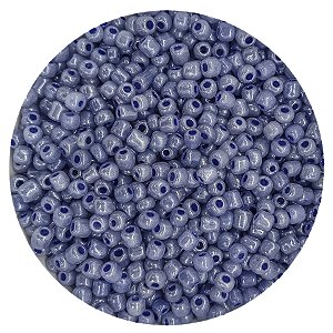 Pacote 100G Conta De Missanga Leitosa Azul Perolado
