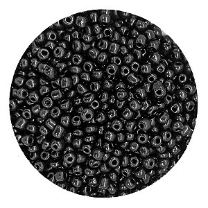 Pacote 100G Conta De Missanga Leitosa Preto