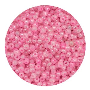 Miçanga Pacote 100g Conta de Missanga Leitosa Perolada Rosa