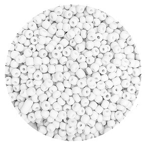 Pacote 100G Conta De Missanga Leitosa Branco