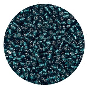 Miçanga Pacote 100g Conta de Missanga Cristalizada Azul Petróleo