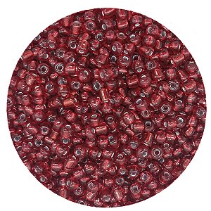 Pacote 100G Conta De Missanga Transparente Vermelho