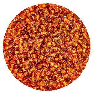 Miçanga Pacote 100g Conta de Missanga Cristalizada Laranja