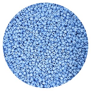 Pacote 500G Conta De Missanguinha Leitosa Azul