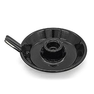 Suporte p/ Vela Palito Castiçal Em Alumínio Preto Porta Vela C/ Alça