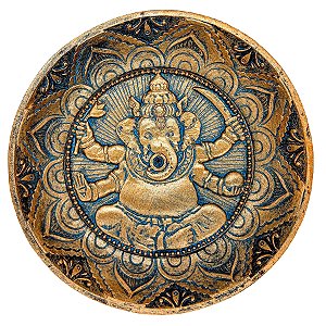 Incensario Porta Incenso Prato 12Cm Buda Bronze