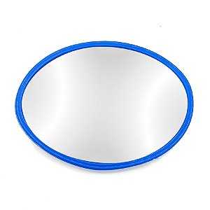 Espelho Oval Azul P/ Oferenda Pequeno De Bolso