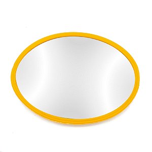 Espelho Oval Amarelo P/ Oferenda Pequeno De Bolso