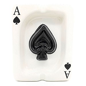 Cinzeiro Baralho Carta Ás De Espada Malandragem Em Ceramica