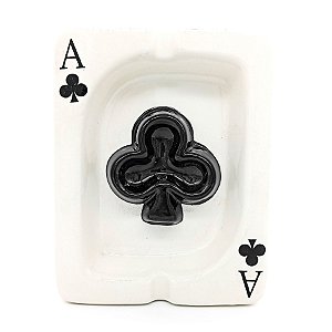 Cinzeiro Baralho Carta Ás De Paus Malandragem Em Ceramica