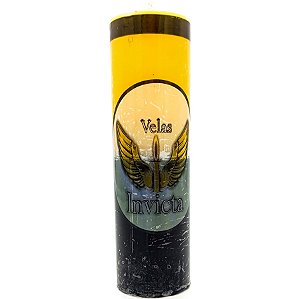 Vela De 7 Dias 44Mm Parafina Amarela/Preta Unidade Invicta