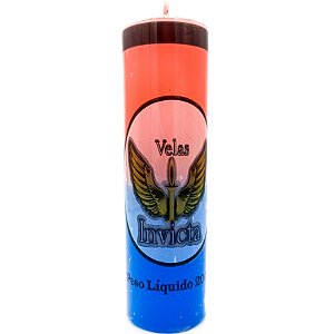 Vela De 7 Dias 44Mm Parafina Rosa/Azul Unidade Invicta