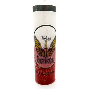 Vela De 7 Dias 44Mm Parafina Branca/Vermelha Unidade Invicta