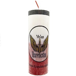 Vela De 7 Dias 50Mm Parafina Branca/Vermelha Unidade Invicta