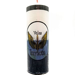 Vela De 7 Dias 50Mm Parafina Branca/Preta Unidade Invicta