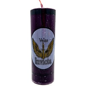 Vela De 7 Dias 50Mm Parafina Roxa Unidade Invicta
