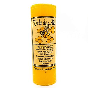 Vela De 7 Dias 55Mm Aromatizada Mel Parafina Amarela Unidade Invicta