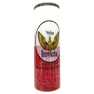 Vela Devocional 21 Dias Parafina Branca/Vermelha Unidade Invicta